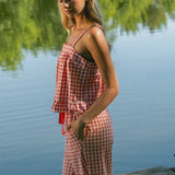 Pantalon Juliette Vichy Rouge