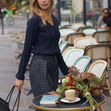 Pantalon Lorette Vichy Marine
