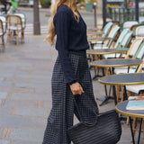 Pantalon Lorette Vichy Marine