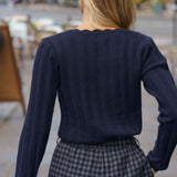 Pantalon Lorette Vichy Marine