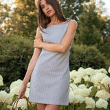 Robe Chiara Rayé Marine