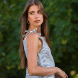 Robe Chiara Rayé Marine