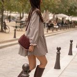 Robe Christie Carreaux Marron