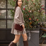 Robe Christie Carreaux Marron