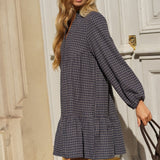 Robe Clémentine Carreaux Marine