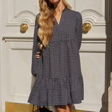 Robe Clémentine Carreaux Marine