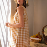 Robe Fanny Vichy Ocre