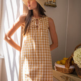 Robe Fanny Vichy Ocre