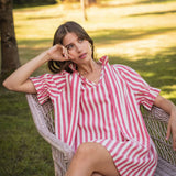 Robe Juliana Rayé Rouge