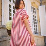 Robe Juliana Rayé Rouge