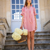 Robe Juliana Rayé Rouge
