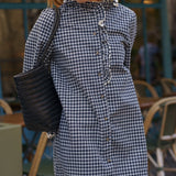 Robe Philippine Carreaux Bleu