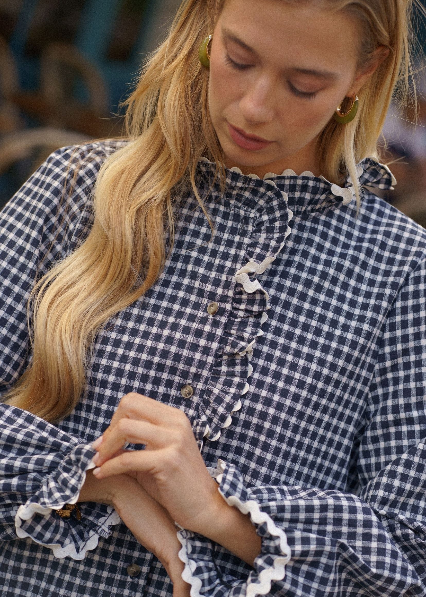 Robe Philippine Carreaux Bleu