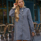 Robe Philippine Carreaux Bleu