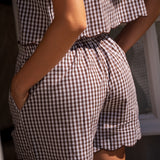 Short Arthy Vichy Noir