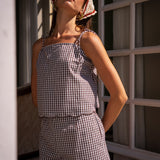 Short Arthy Vichy Noir