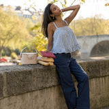 Top Maya Vichy Bleu
